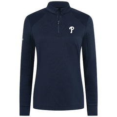 Philadelphia Phillies Levelwear Women's Power Insignia 2.0 Quarter-Zip Pullover Top - Navy
