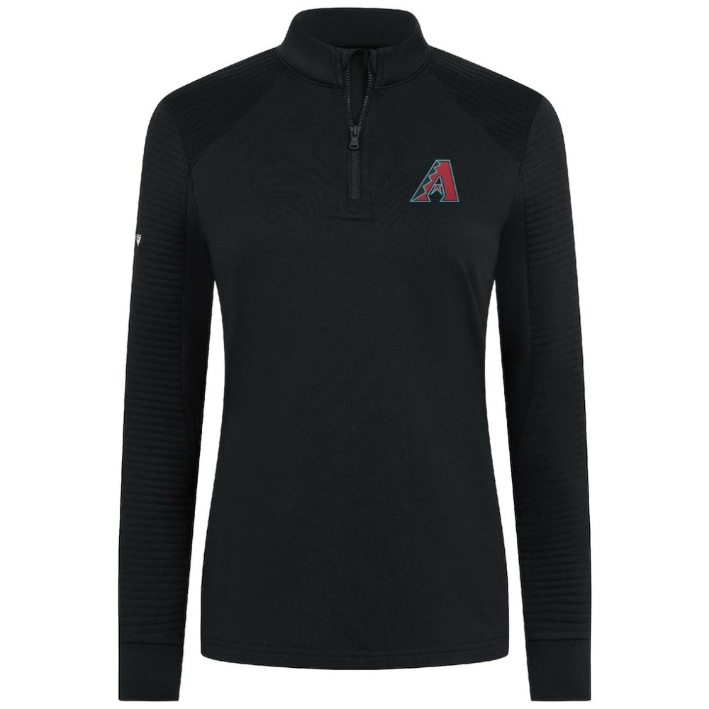 Arizona Diamondbacks Levelwear Women's Power Insignia 2.0 Quarter-Zip Pullover Top - Black