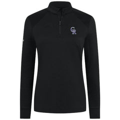 Colorado Rockies Levelwear Women's Power Insignia 2.0 Quarter-Zip Pullover Top - Black