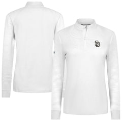 San Diego Padres Levelwear Women's Power Insignia 2.0 Quarter-Zip Pullover Top - White