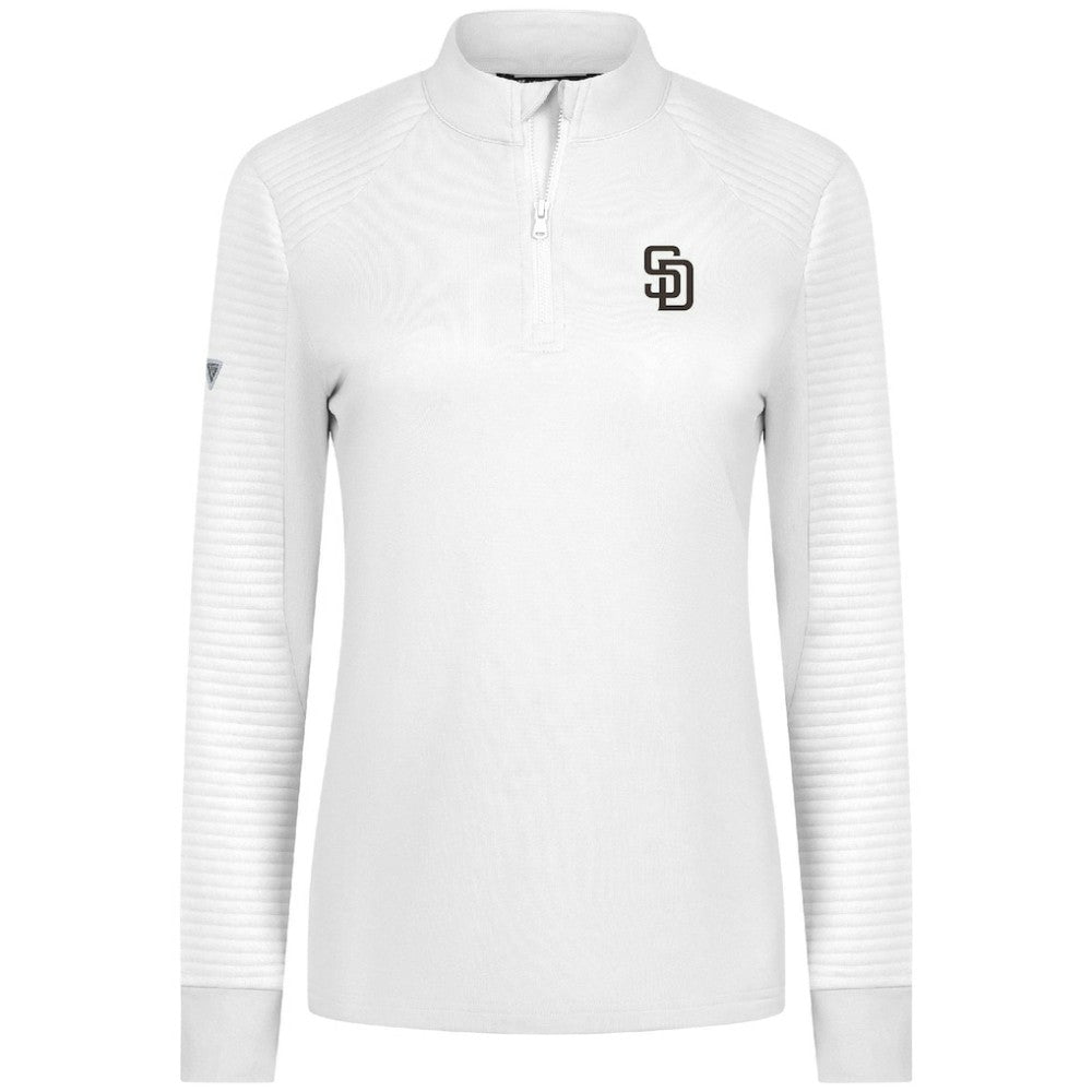 San Diego Padres Levelwear Women's Power Insignia 2.0 Quarter-Zip Pullover Top - White