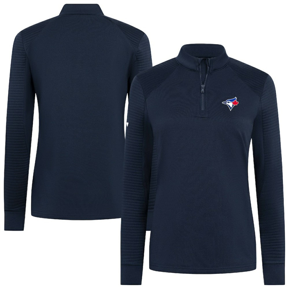 Toronto Blue Jays Levelwear Women's Power Insignia 2.0 Quarter-Zip Pullover Top - Navy
