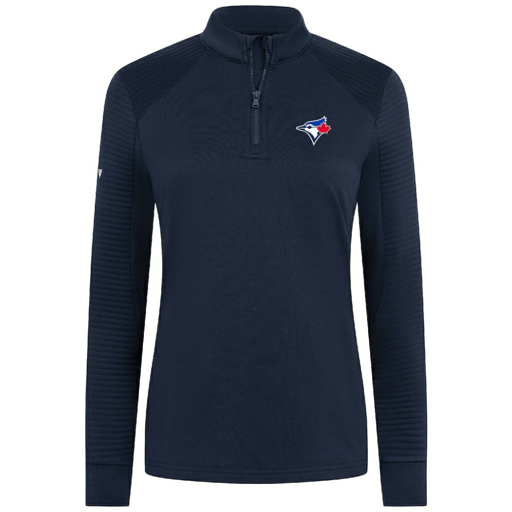 Toronto Blue Jays Levelwear Women's Power Insignia 2.0 Quarter-Zip Pullover Top - Navy