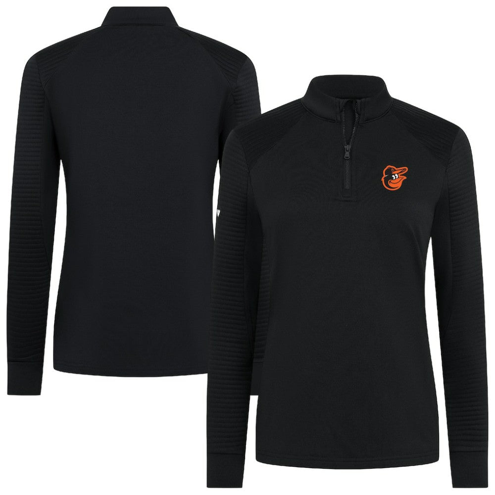 Baltimore Orioles Levelwear Women's Power Insignia 2.0 Quarter-Zip Pullover Top - Black