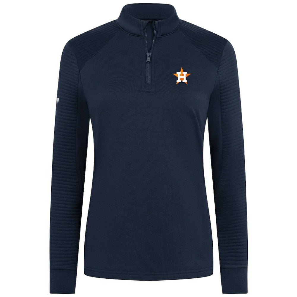 Houston Astros Levelwear Women's Power Insignia 2.0 Quarter-Zip Pullover Top - Navy