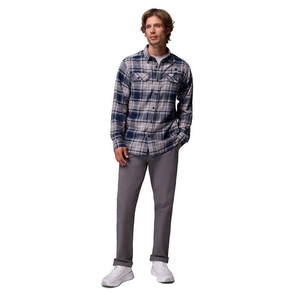 Dallas Cowboys Flare Gun Long-Sleeve Button-Up Flannel Shirt - Navy online