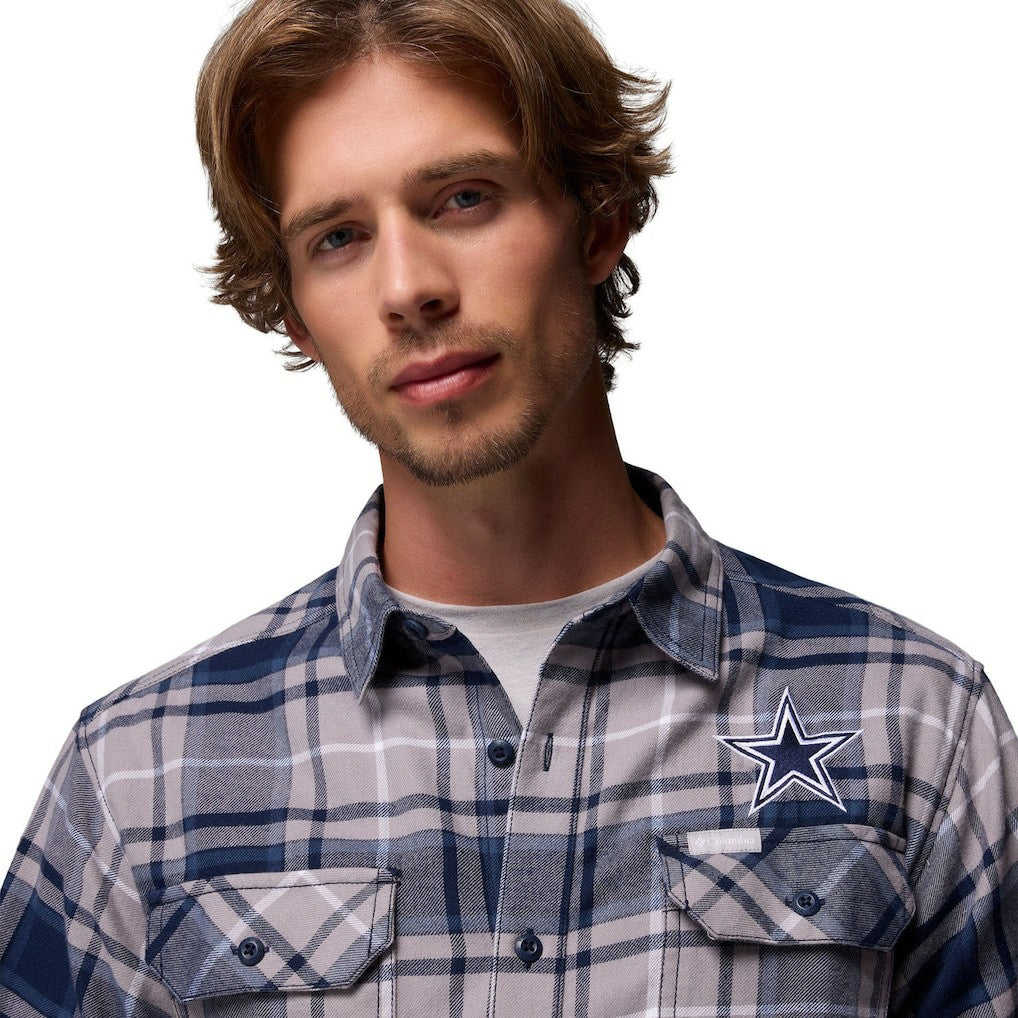 Dallas Cowboys Flare Gun Long-Sleeve Button-Up Flannel Shirt - Navy online