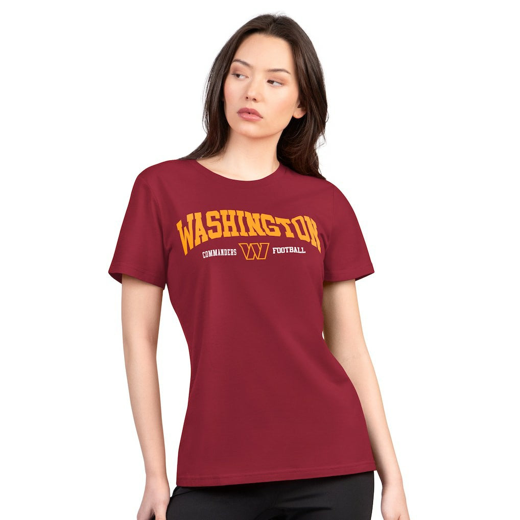 Washington Commanders G-III 4Her by Carl Banks Women's Super-Slim Lightweight Winning Crew T-Shirt - Burgundy on sale