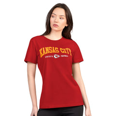 Kansas City Chiefs G-III 4Her by Carl Banks Women's Super-Slim Lightweight Winning Crew T-Shirt - Red discount