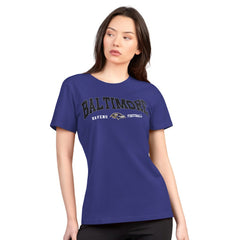 Baltimore Ravens G-III 4Her by Carl Banks Women's Super-Slim Lightweight Winning Crew T-Shirt - Purple online