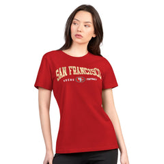 San Francisco 49ers G-III 4Her by Carl Banks Women's Super-Slim Lightweight Winning Crew T-Shirt - Scarlet on sale