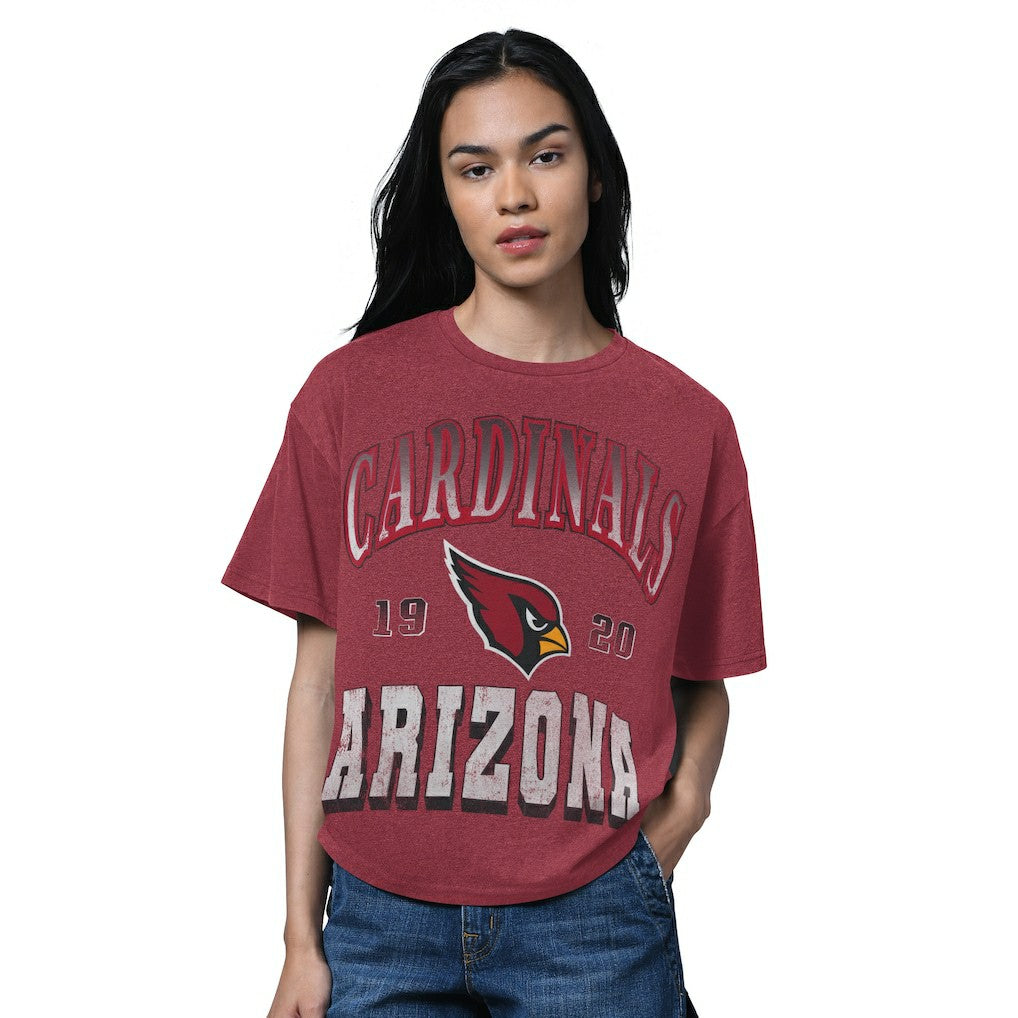 Arizona Cardinals Starter Women's Oversized Hall of Fame T-Shirt - Heather Cardinal cheap