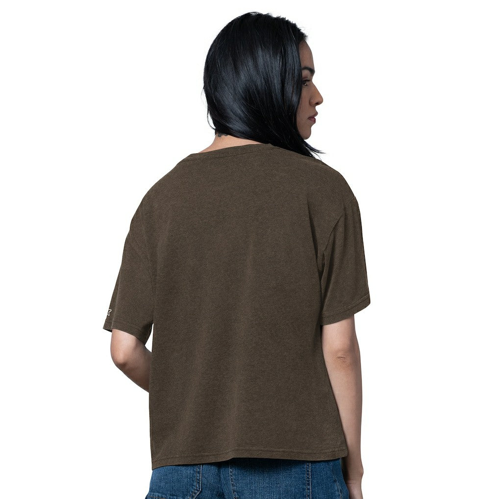 Cleveland Browns Starter Women's Oversized Hall of Fame T-Shirt - Heather Brown sale