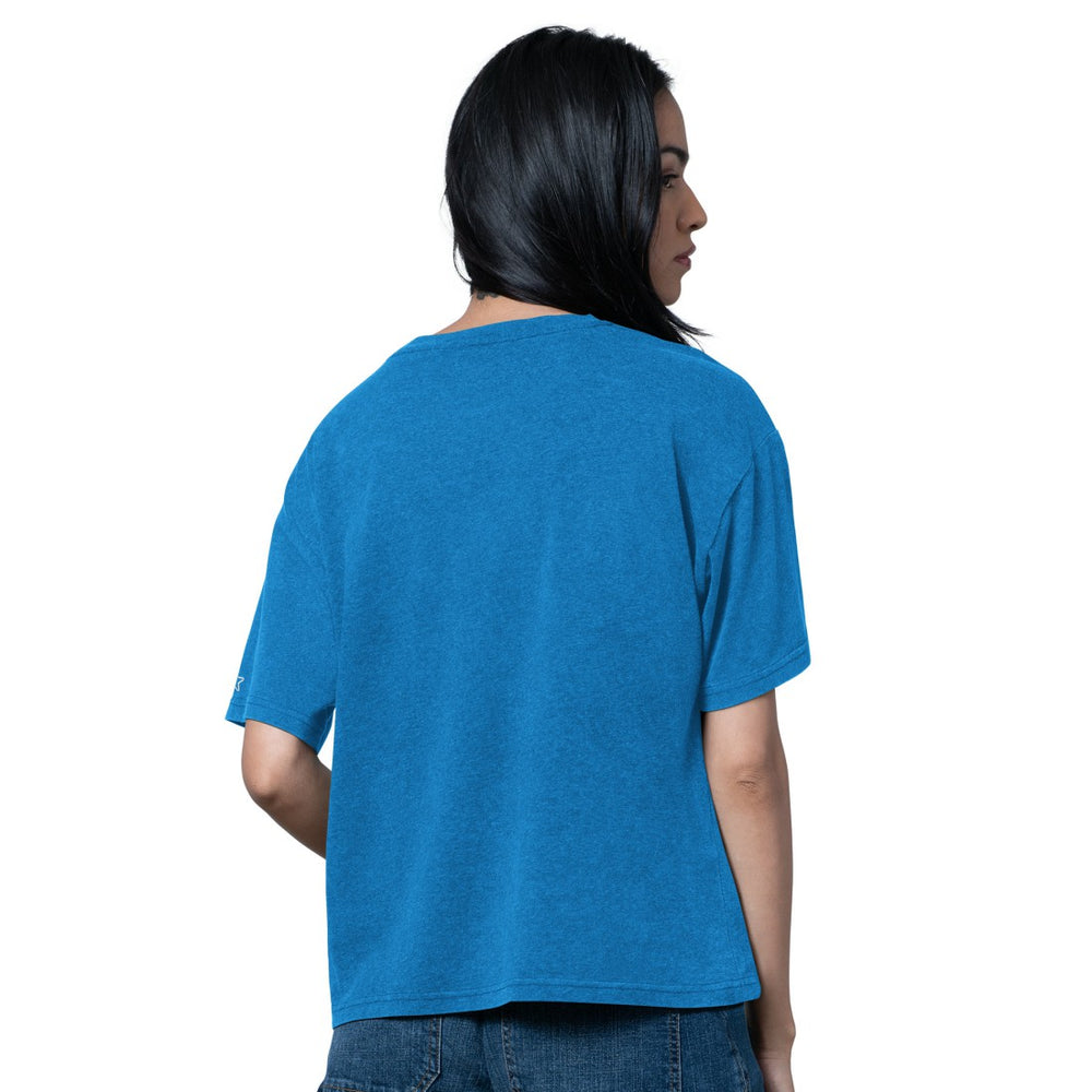 Detroit Lions Starter Women's Oversized Hall of Fame T-Shirt - Heather Blue discount