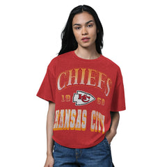 Kansas City Chiefs Starter Women's Oversized Hall of Fame T-Shirt - Heather Red online