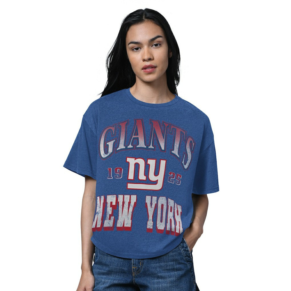 New York Giants Starter Women's Oversized Hall of Fame T-Shirt - Heather Royal online