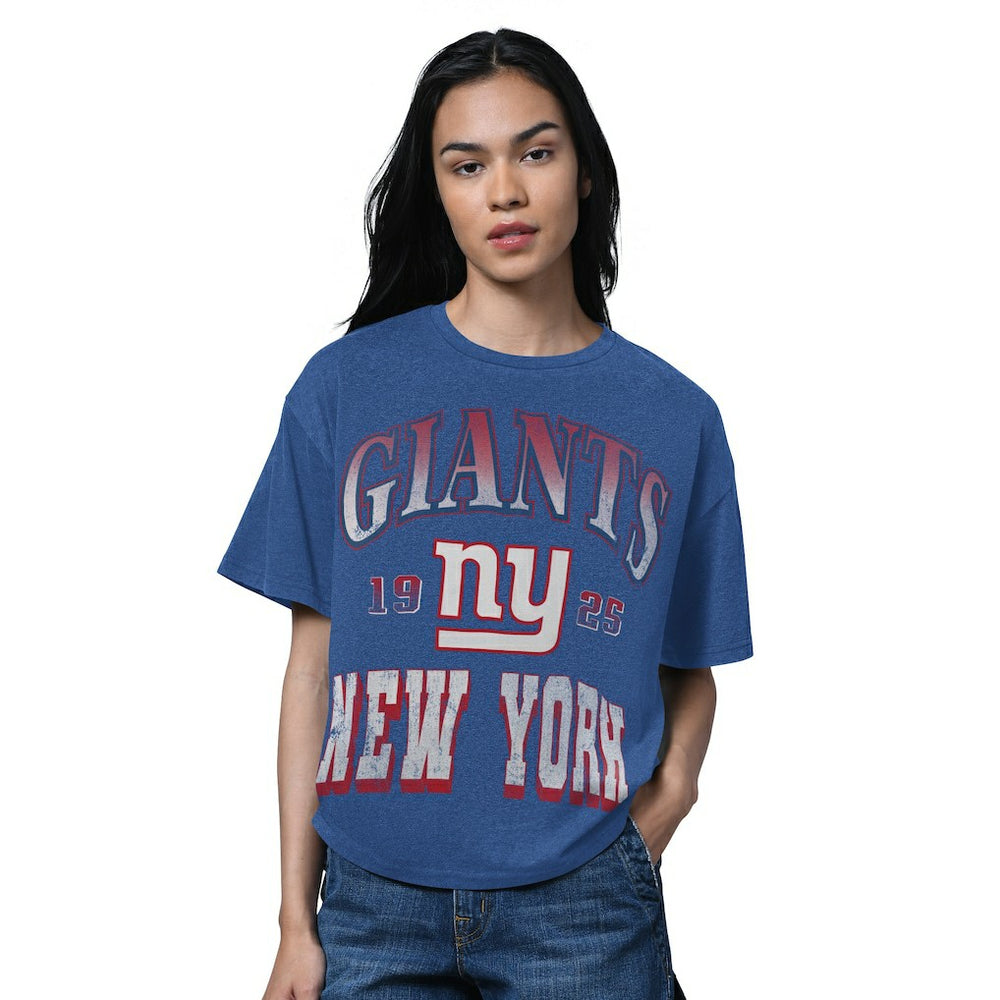 New York Giants Starter Women's Oversized Hall of Fame T-Shirt - Heather Royal online