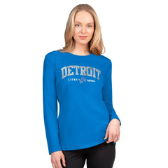 Detroit Lions G-III 4Her by Carl Banks Women's Best Play Long Sleeve T-Shirt - Blue cheap