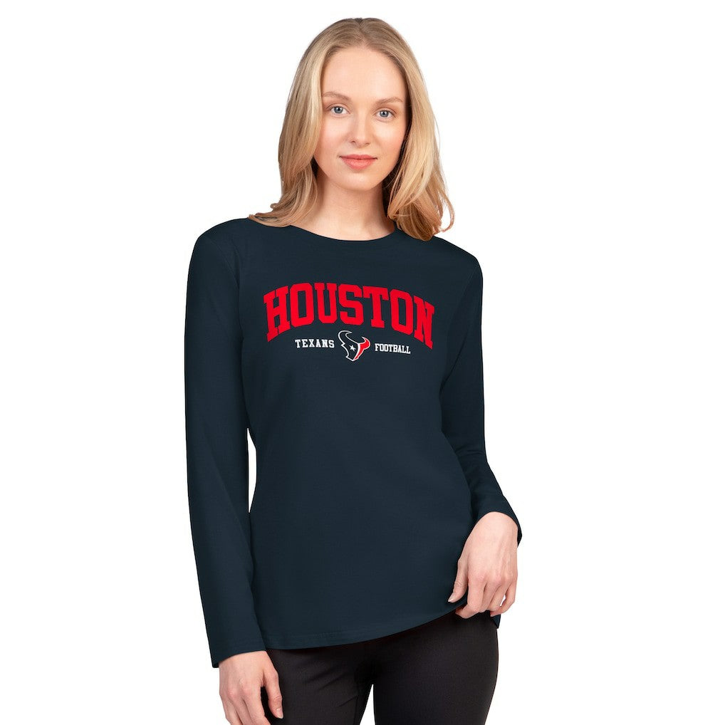 Houston Texans G-III 4Her by Carl Banks Women's Best Play Long Sleeve T-Shirt - Navy for sale