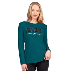 Philadelphia Eagles G-III 4Her by Carl Banks Women's Best Play Long Sleeve T-Shirt - Midnight Green sale