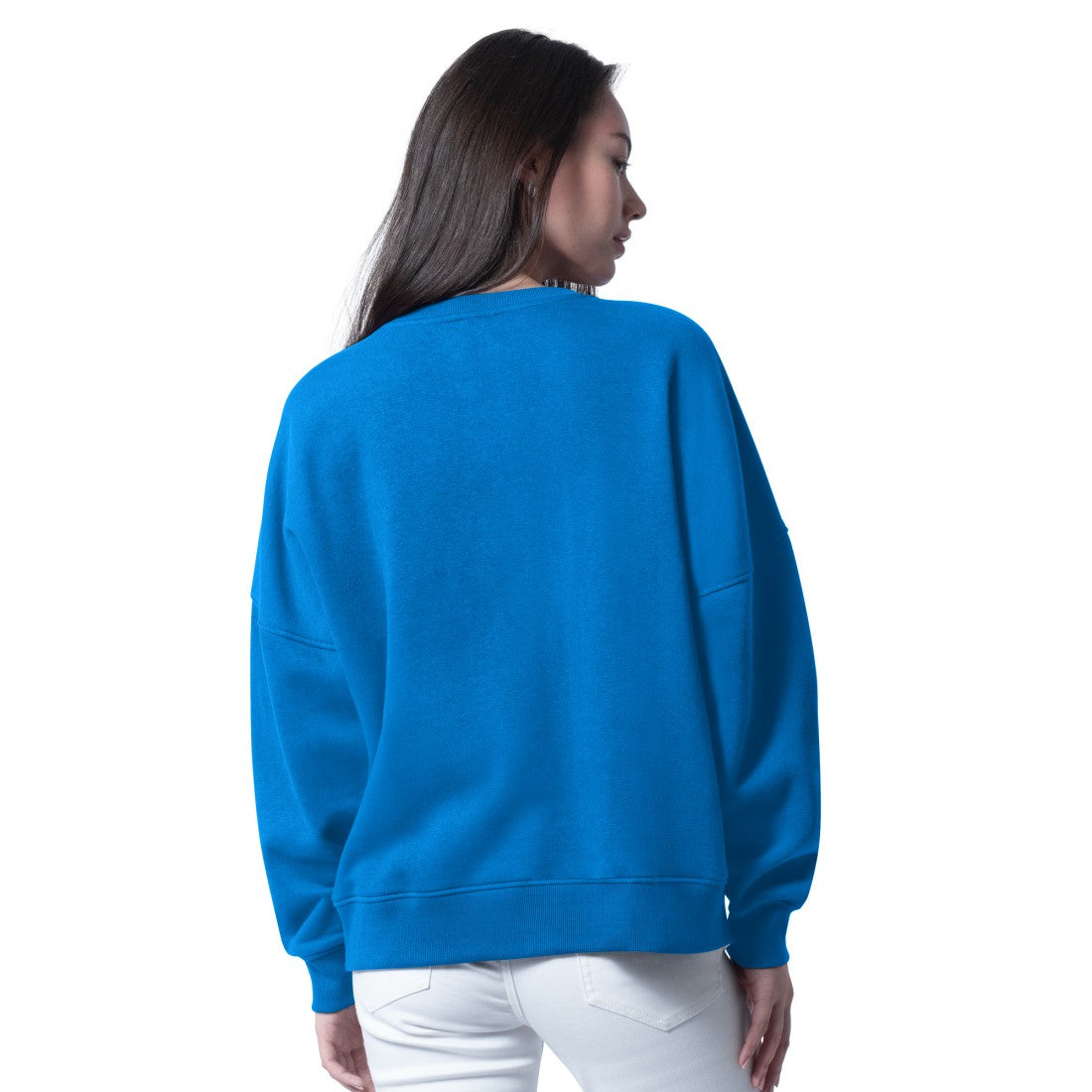 Detroit Lions G-III 4Her by Carl Banks Women's Oversized Feud Sweatshirt - Blue outlet