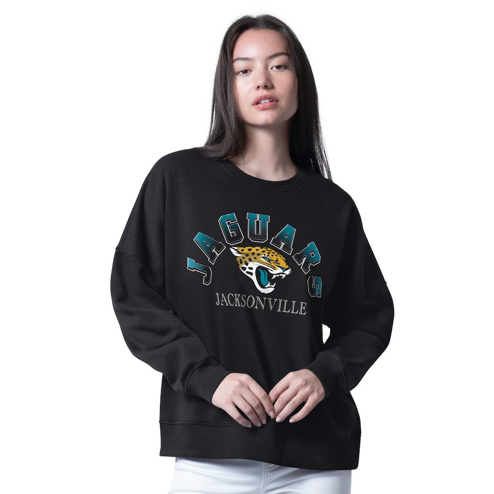 Jacksonville Jaguars G-III 4Her by Carl Banks Women's Oversized Feud Sweatshirt - Black outlet