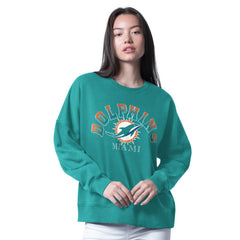 Miami Dolphins G-III 4Her by Carl Banks Women's Oversized Feud Sweatshirt - Aqua online