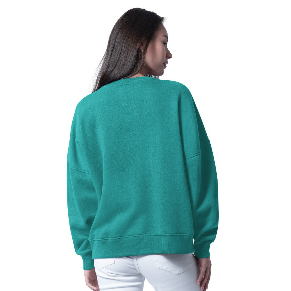 Miami Dolphins G-III 4Her by Carl Banks Women's Oversized Feud Sweatshirt - Aqua online