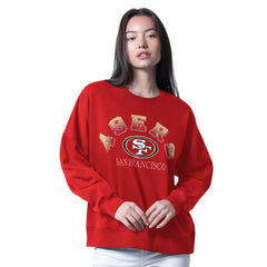 San Francisco 49ers G-III 4Her by Carl Banks Women's Oversized Feud Sweatshirt - Scarlet discount