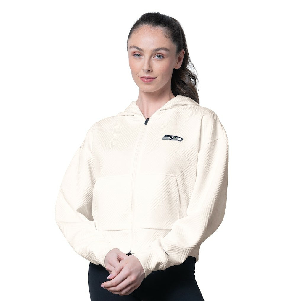 Seattle Seahawks MSX by Michael Strahan Women's Eleanor Full-Zip Hoodie - Cream online