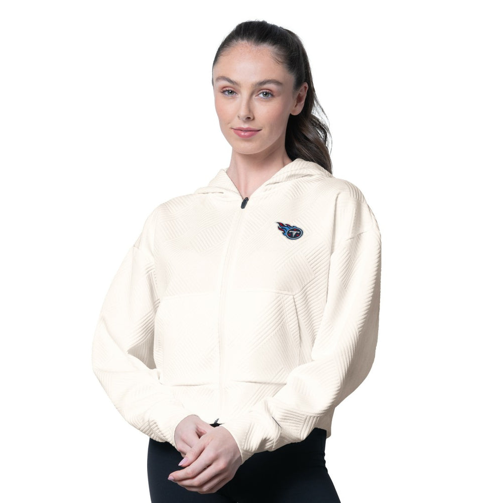 Tennessee Titans MSX by Michael Strahan Women's Eleanor Full-Zip Hoodie - Cream cheap