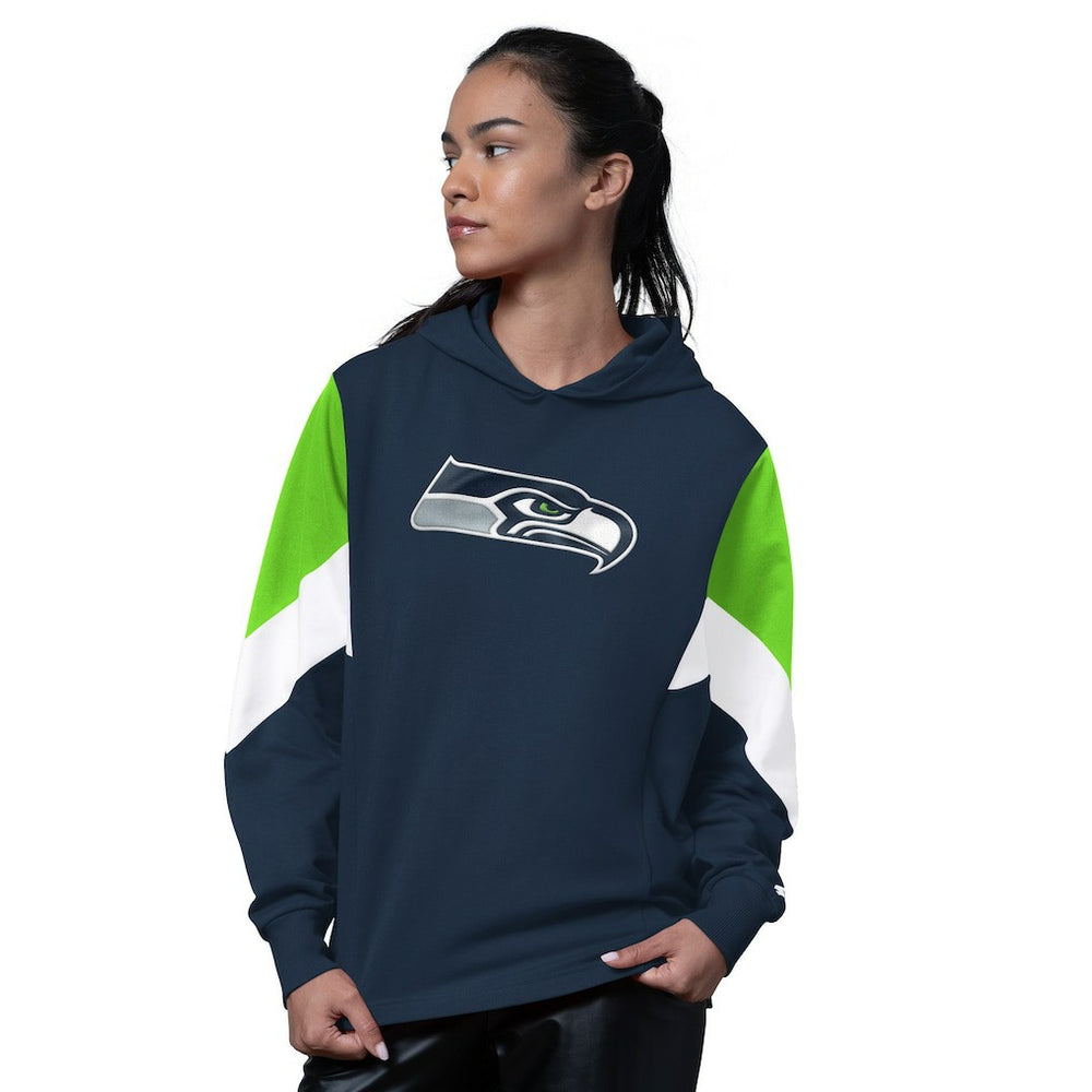 Seattle Seahawks Starter Women's Scrimmage Hoodie - College Navy discount