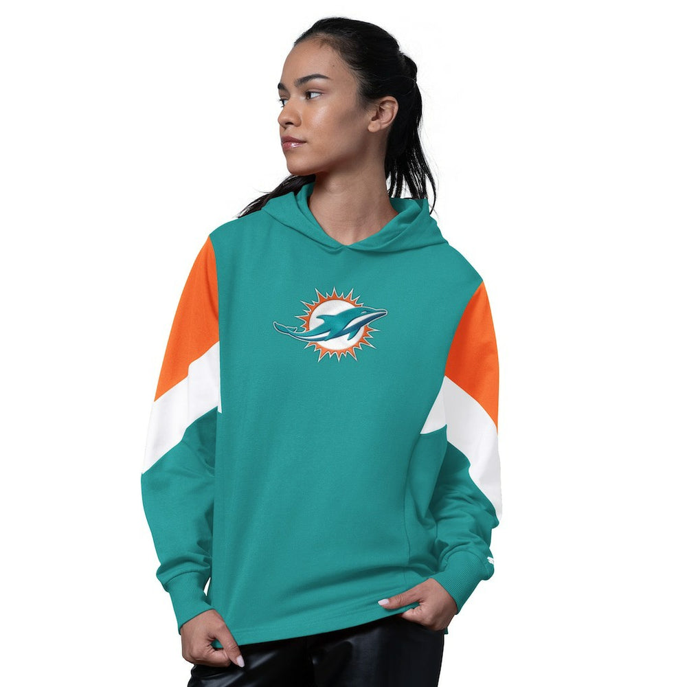 Miami Dolphins Starter Women's Scrimmage Hoodie - Aqua on sale