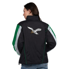 Philadelphia Eagles Starter Women's Thursday Night Gridiron Half-Zip Jacket - Black/Kelly Green sale