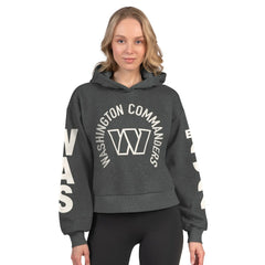 Washington Commanders Starter Women's Star Player Cropped Fleece Pullover Hoodie - Heather Charcoal outlet
