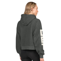 Detroit Lions Starter Women's Star Player Cropped Fleece Pullover Hoodie - Heather Charcoal for sale