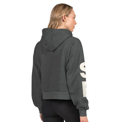 San Francisco 49ers Starter Women's Star Player Cropped Fleece Pullover Hoodie - Heather Charcoal cheap