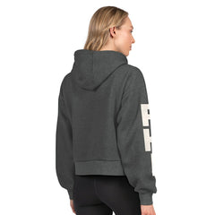 Philadelphia Eagles Starter Women's Star Player Cropped Fleece Pullover Hoodie - Heather Charcoal sale