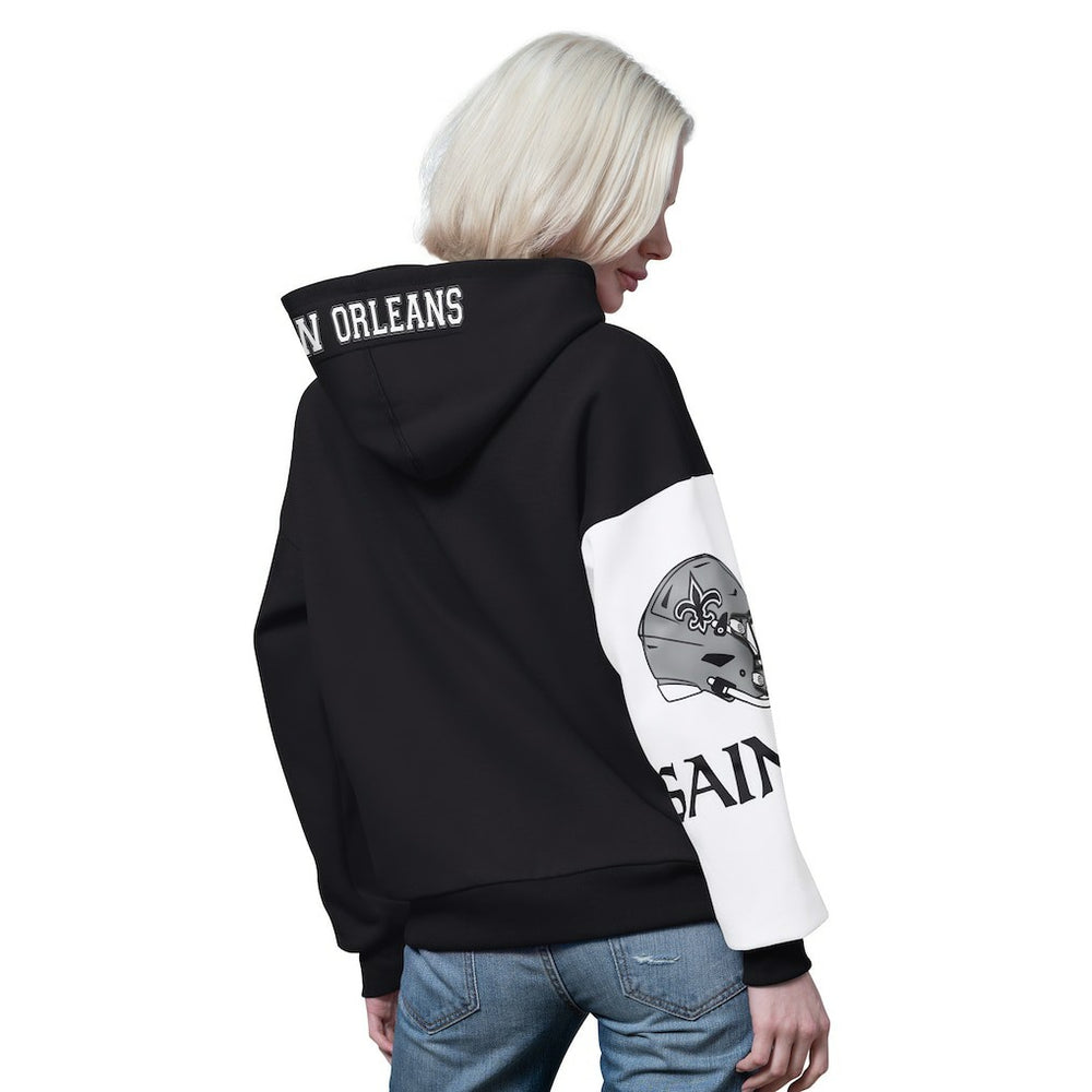 New Orleans Saints Starter Women's 4th Down Full-Zip Hoodie - Black for sale