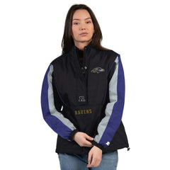 Baltimore Ravens Starter Women's Thursday Night Gridiron Half-Zip Jacket - Black/Purple online