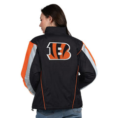 Cincinnati Bengals Starter Women's Thursday Night Gridiron Half-Zip Jacket - Black/Orange sale