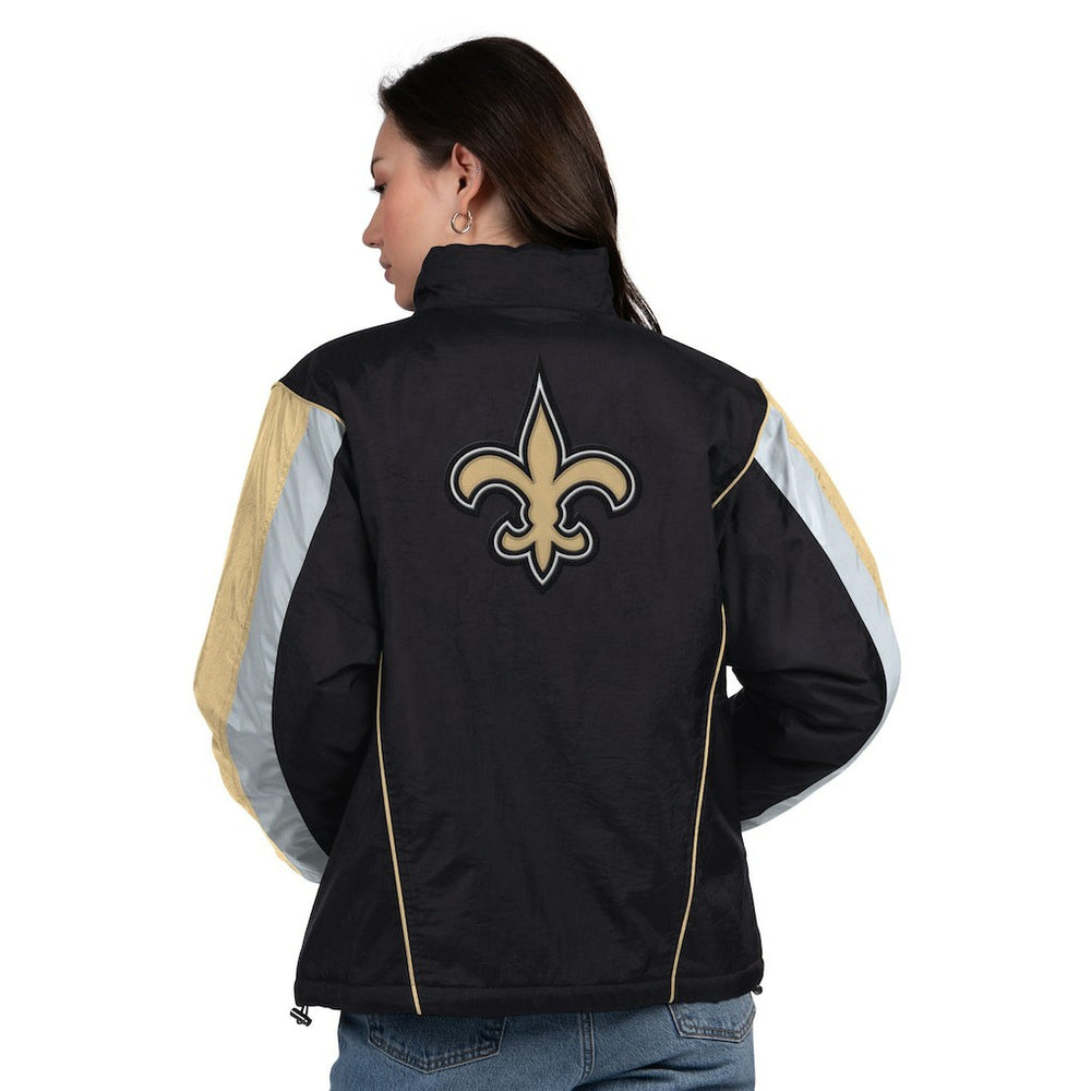 New Orleans Saints Starter Women's Thursday Night Gridiron Half-Zip Jacket - Black/Gold for sale