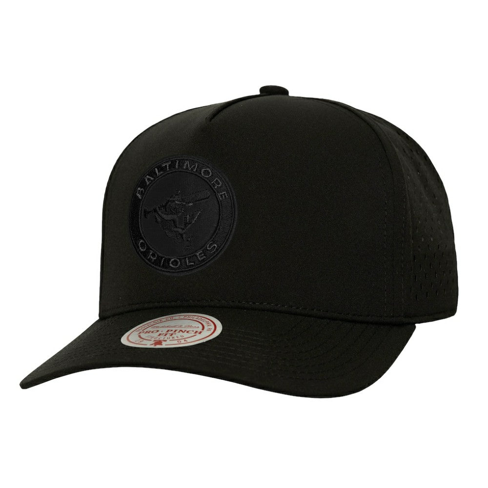 Baltimore Orioles Perfect Icon Pro Pinch Snapback Hat - Black | Mitchell & Ness