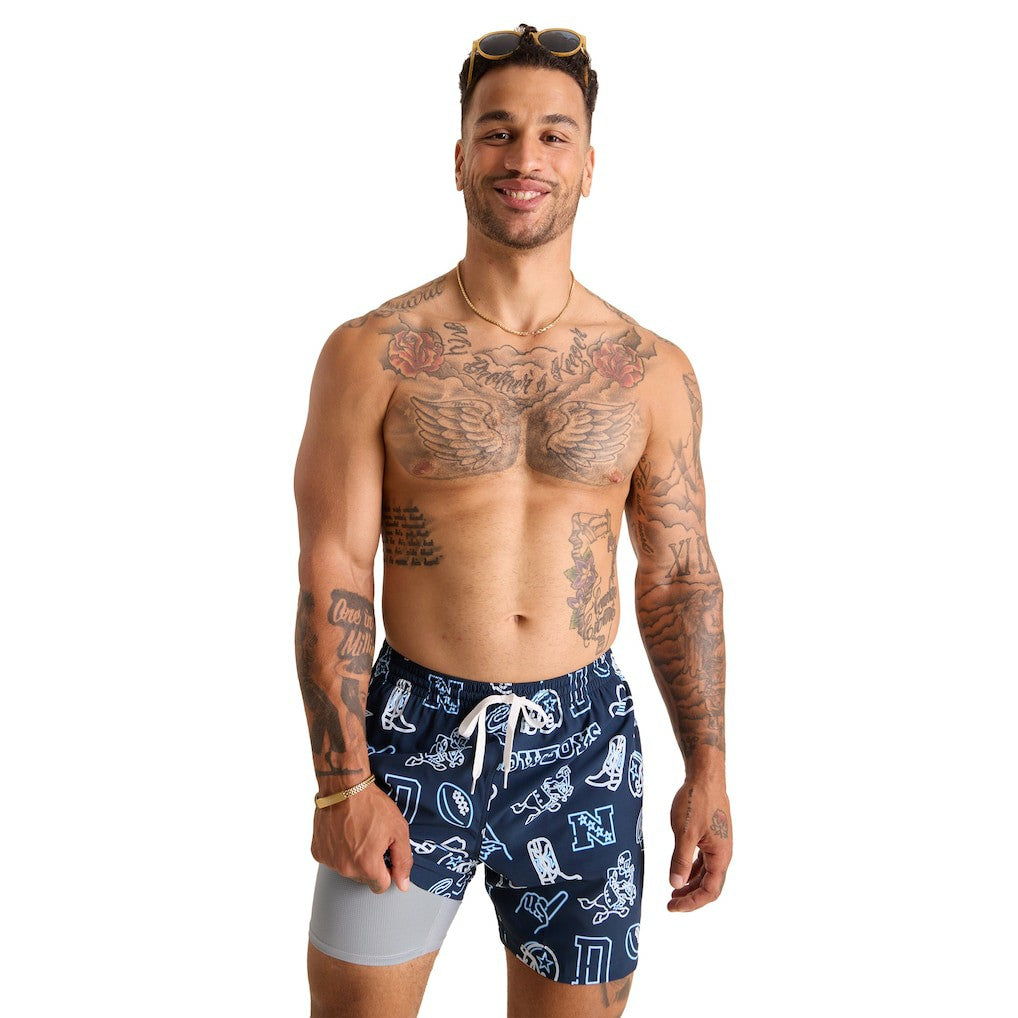 Dallas Cowboys Chubbies The Neon 5.5" Classic Lined Swim Trunks - Navy outlet