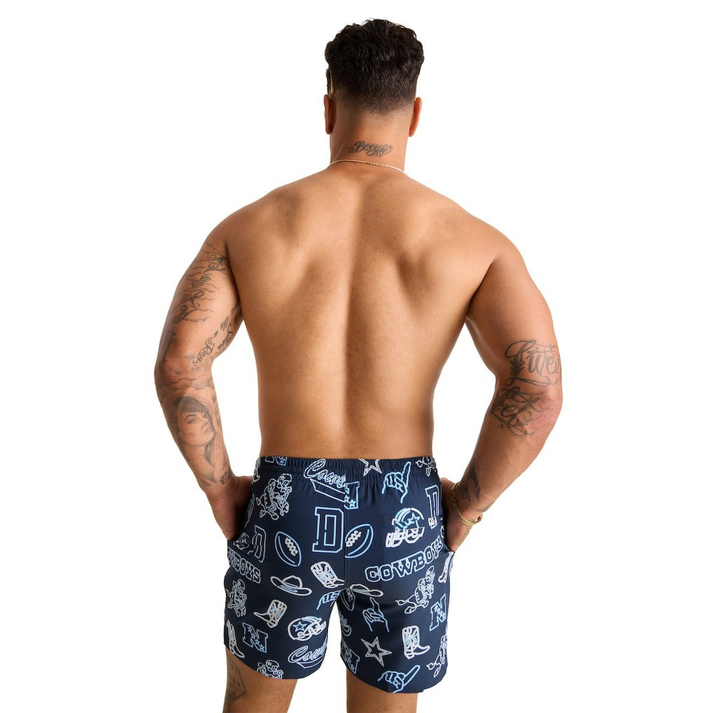 Dallas Cowboys Chubbies The Neon 5.5" Classic Lined Swim Trunks - Navy outlet