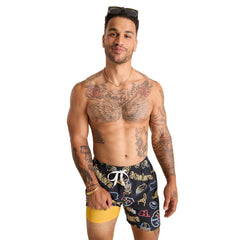 Pittsburgh Steelers Chubbies The Neon 5.5" Classic Lined Swim Trunks - Black on sale