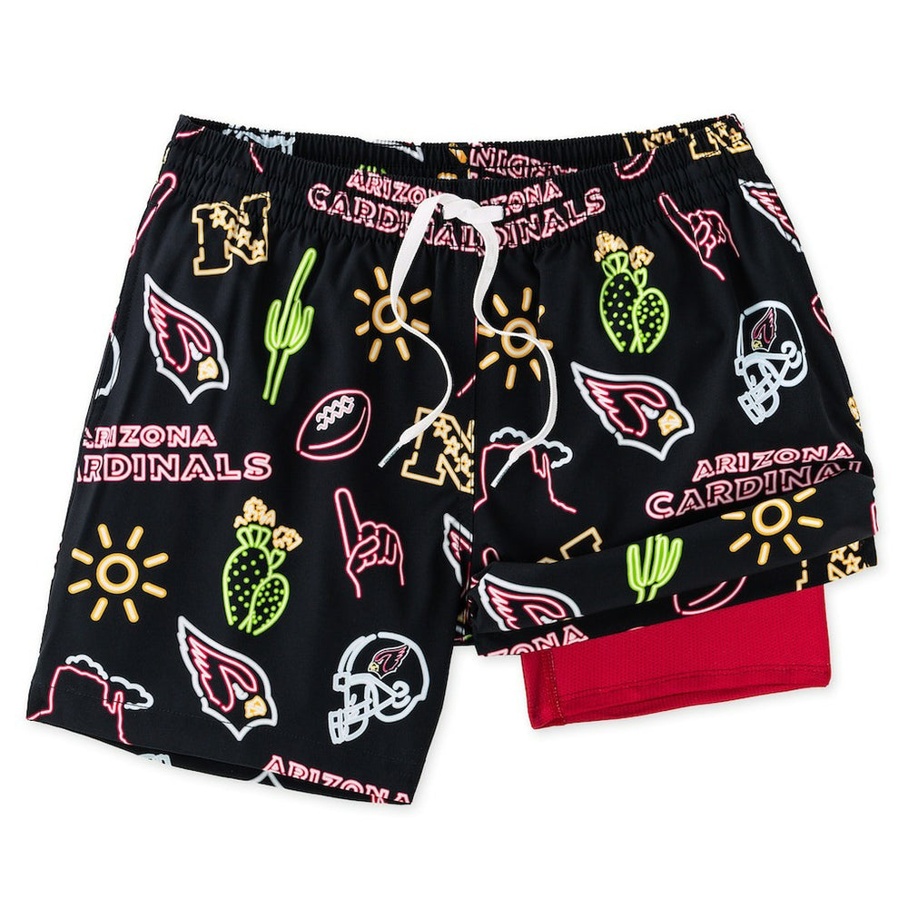 Arizona Cardinals Chubbies The Neon 5.5" Classic Lined Swim Trunks - Black online