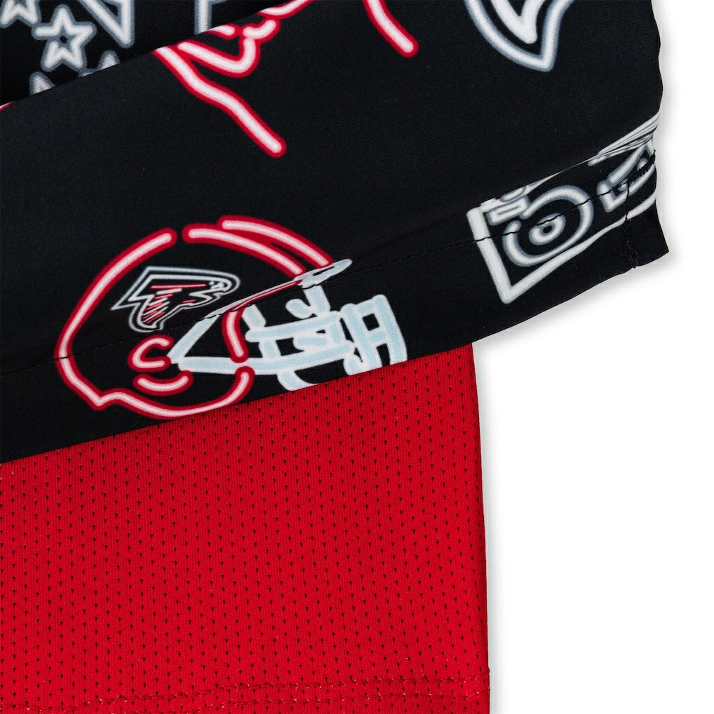 Atlanta Falcons Chubbies The Neon 5.5" Classic Lined Swim Trunks - Black online