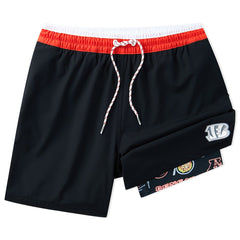 Cincinnati Bengals Chubbies 5.5" Classic Lined Swim Trunks - Black for sale