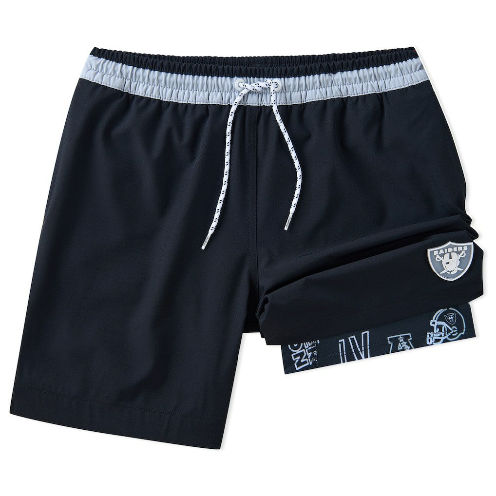Las Vegas Raiders Chubbies 5.5" Classic Lined Swim Trunks - Black for sale